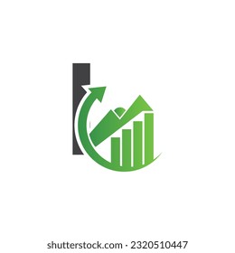 Letter I vector logo template, Colorful Letter I logo, Financial Company Logo, Financial Institute Advisors Logo Design Template Vector Icon