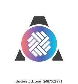 Letter A Vektorgrafik Logo Vorlage, Buntes Letter A Logo, Financial Company Logo, Financial Institute Advisors Logo Design Vorlage Vektorgrafik Symbol