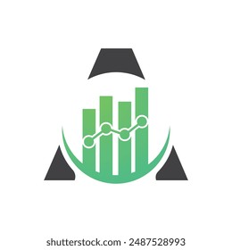 Letter A vector logo template, Colorful Letter A logo, Financial Company Logo, Financial Institute Advisors Logo Design Template Vector Icon