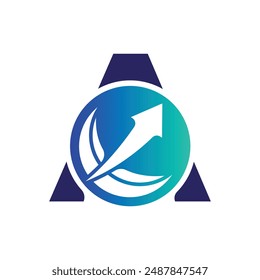 Letter A vector logo template, Colorful Letter A logo, Financial Company Logo, Financial Institute Advisors Logo Design Template Vector Icon