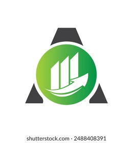 Letter A vector logo template, Colorful Letter A logo, Financial Company Logo, Financial Institute Advisors Logo Design Template Vector Icon