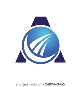 Letter A vector logo template, Colorful Letter A logo, Financial Company Logo, Financial Institute Advisors Logo Design Template Vector Icon