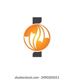 Plantilla del logotipo del Vector de la letra I, logotipo colorido de la letra I, logotipo de la compañía financiera, icono del Vector de la Plantilla del diseño del logotipo de los asesores del instituto financiero