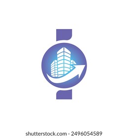 Letter I vector logo template, Colorful Letter I logo, Real Estate, Building and Construction Logo Design Template Vector Icon