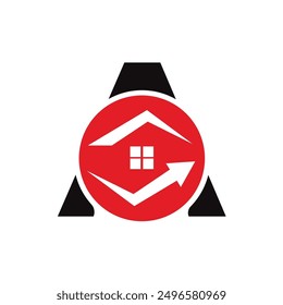 Letter A vector logo template, Colorful Letter A logo, Real Estate, Building and Construction Logo Design Template Vector Icon