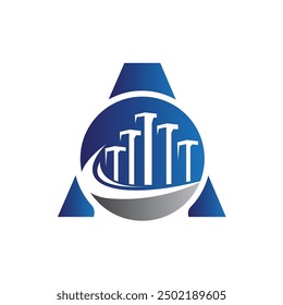 Letra A Vector logo Plantilla, Colorido Letra A logo, Bienes Raíces, Construcción y Construcción Logo Diseño Vector de Plantilla Icono
