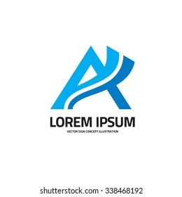Letter A - vector logo template concept illustration. Abstract creative sign. Design element. 