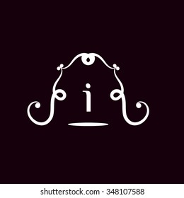 i letter vector logo template (sign, symbol, emblem, ornament)