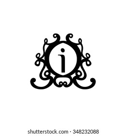 i letter vector logo template (sign, symbol, emblem, ornament)
