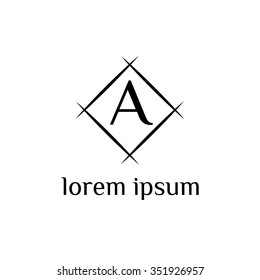 A letter vector logo template (sign, symbol, emblem, ornament)