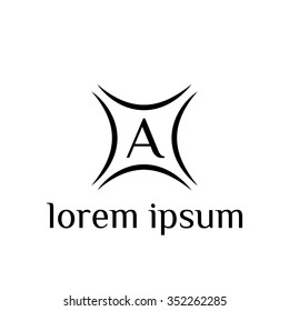A letter vector logo template (sign, symbol, emblem, ornament)