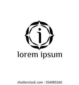 i letter vector logo template (sign, symbol, emblem, ornament)