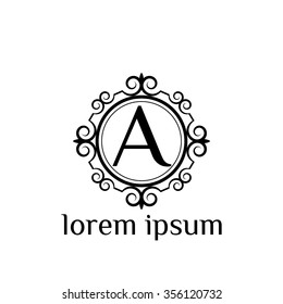 A letter vector logo template (sign, symbol, emblem, ornament)