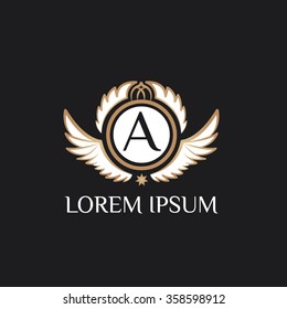 A letter vector logo template (sign, symbol, emblem, ornament)