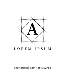 A letter vector logo template (sign, symbol, emblem, ornament)