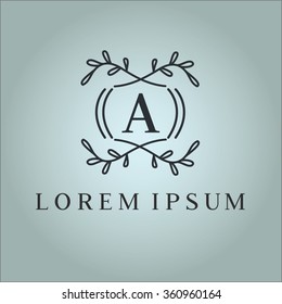 A letter vector logo template (sign, symbol, emblem, ornament)