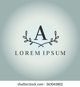 A letter vector logo template (sign, symbol, emblem, ornament)