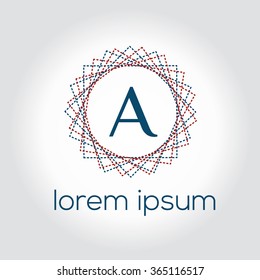 A letter vector logo template (sign, symbol, emblem, ornament)