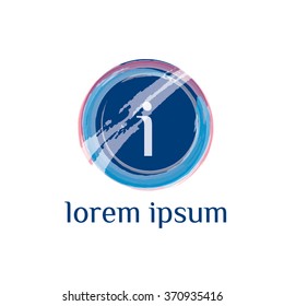 i letter vector logo template (sign, symbol, emblem, ornament)