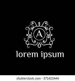 A letter vector logo template (sign, symbol, emblem, ornament)