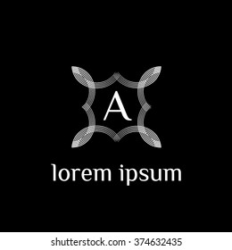 A letter vector logo template (sign, symbol, emblem, ornament)