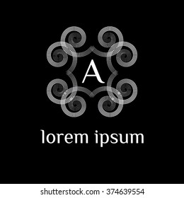 A letter vector logo template (sign, symbol, emblem, ornament)