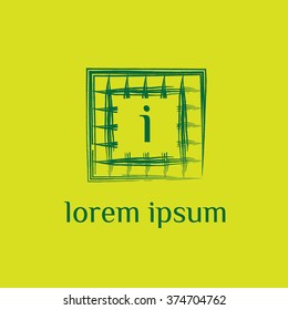 i letter vector logo template (sign, symbol, emblem, ornament)