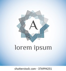 A letter vector logo template (sign, symbol, emblem, ornament)