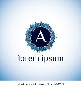 A letter vector logo template (sign, symbol, emblem, ornament)

