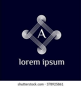 A letter vector logo template (sign, symbol, emblem, ornament)
