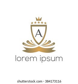 A letter vector logo template (sign, symbol, emblem, ornament, blazon)