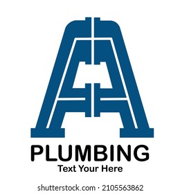 Eine Letter Vektor-Logo-Vorlage. Dieses Design verwendet Pipe-Symbol. Geeignet für die Industrie
