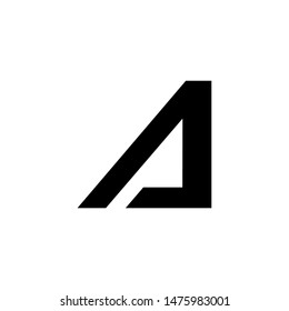 letter A vector logo template in trendy flat style