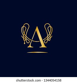 A letter vector monogram. A letter luxury vector logo
