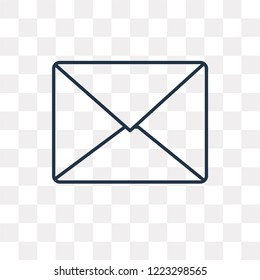 Letter vector outline icon isolated on transparent background, high quality linear Letter transparency concept can be used web and mobile