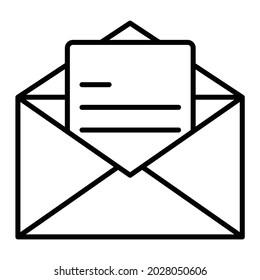 Letter Vector Outline Icon Isolated On White Background
