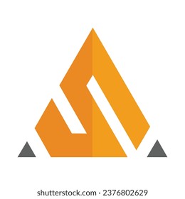 Letter A vector template design icon stock illustration