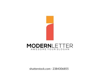 letter i vector template logo design