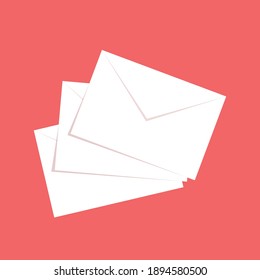 Letter vector. White Letter on pink background.