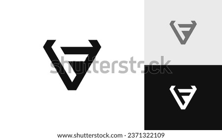 Letter VF initial monogram logo design