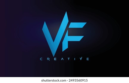 Letter VF logo design creative custom clean two alphabet logo
