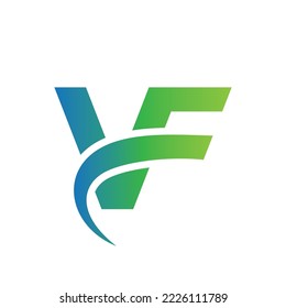 Letter VF logo design, VF monogram initials letter logo concept, modern, creative, unique, vector