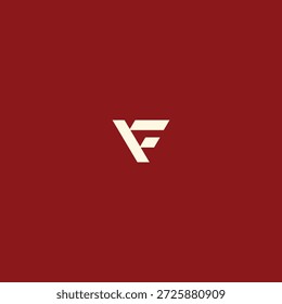 Letter VF logo icon flat vector design