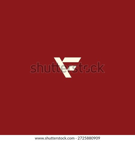 Letter VF logo icon flat vector design
