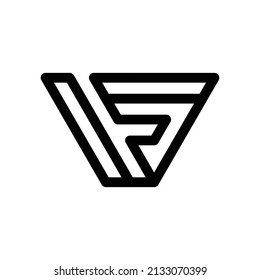 Diseño de logotipo de monograma de carta VF
