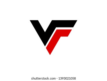 Letter VF simple logo design vector