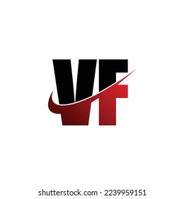 Letter VF simple logo design vector
