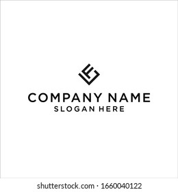 letter vf square logo design vector illustration template