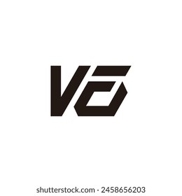 Buchstaben VF Streifen Geometrische einfache Logo-Vektorgrafik 