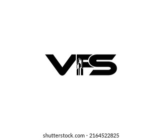 Letter VFS Creative Logo Design. Colorful Professional Logo Design Vector Illustration On Black Background.
